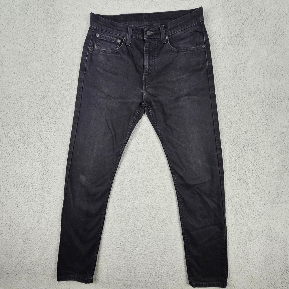 Levi's 512 Slim Taper Jeans Mens 32x29‎ Black Denim 28833-0049